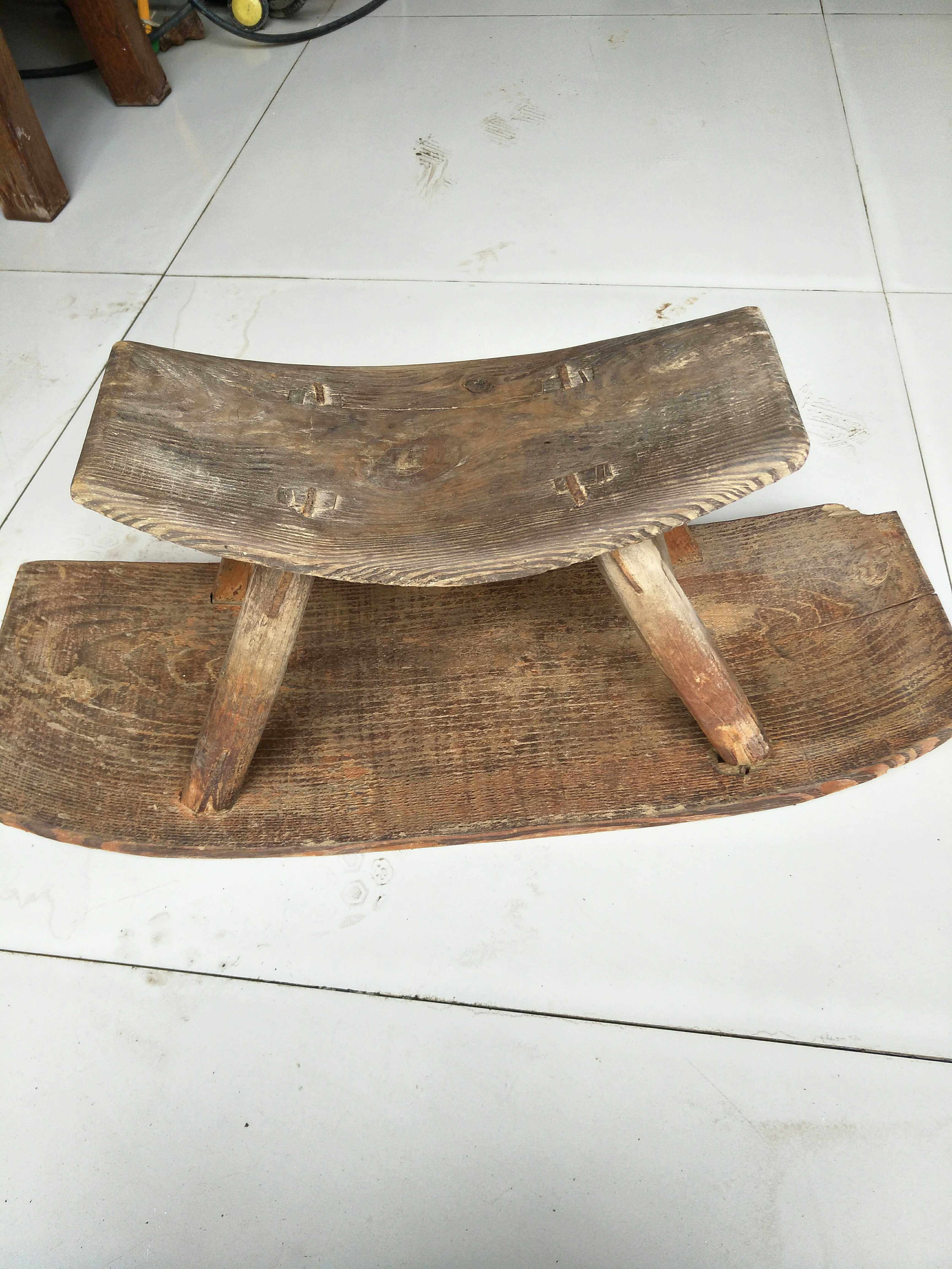 Wood art old furniture and old objects small bench Ming and Qing old family innate is an old goods ancient furniture collection stool rice paddies stool