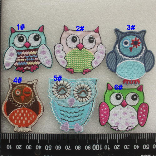 Heart embroidery YD03 Cartoon Delicate Cute Owl Embroidery Back rubber Clothing Ironing Patch Embroidery Chapter