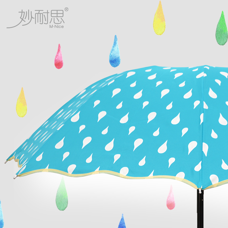 2016包邮遇水变色晴雨伞日本创意强抗风轻便三折伞遮阳伞防紫外线