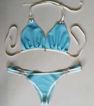 Special Sexy Natural Latex Handmade Lingerie Set Bra Thong Word Panties