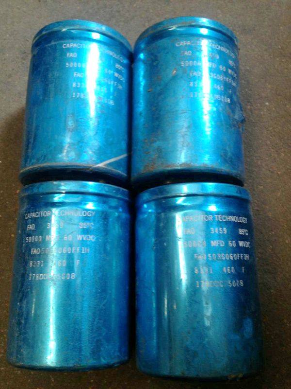 Imported original American 60v50000uf large pond filter fever capacitor tested and shipped 75X120