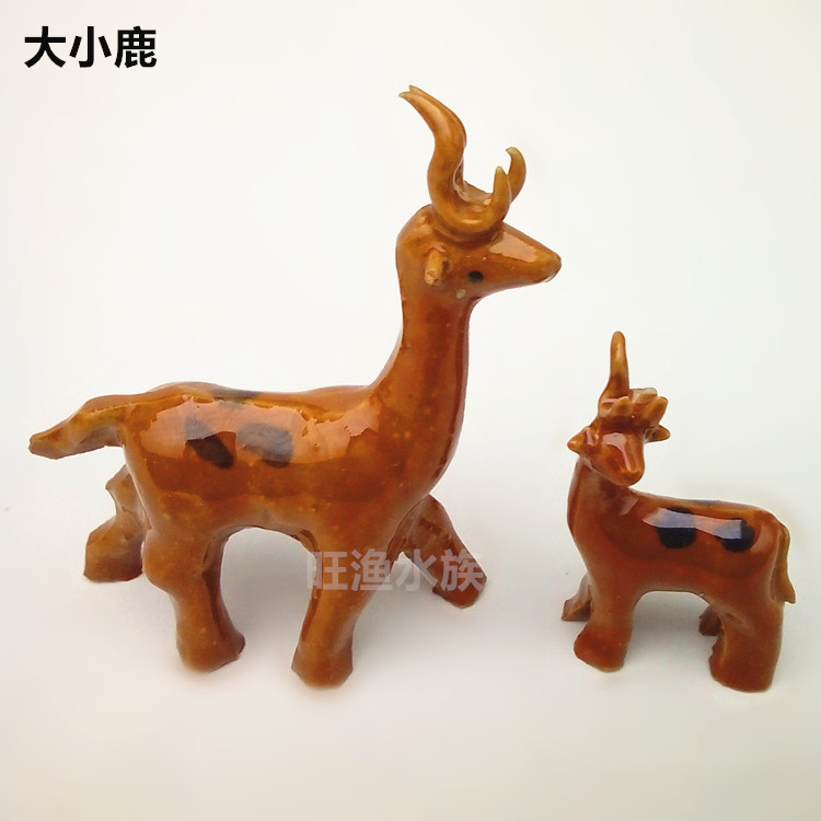 Small deer bonsai fake mountain swing piece accessories Upper water stone suction waterstone micro-landscape multi-meat potted gardening decoration small swing pieces