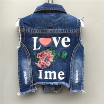 Childrens denim vest thin 2018 childrens clothing male new girls casual Joker vest baby Korean tide