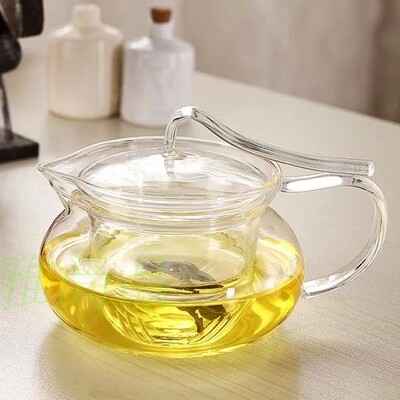 Special heat - resistant glass tea with pot transparent household with filter filter glass teapot pressure to 450 ML