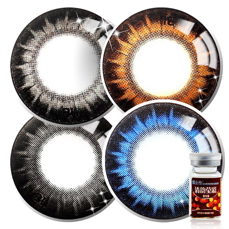 买2赠二博士伦美瞳彩色隐形眼镜 清韵莹彩混血大直径年抛1片装TF