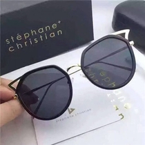 Song Jia stars with ink mirror female damp eye cat eye 2021 new female round face fashion retro sunglasses