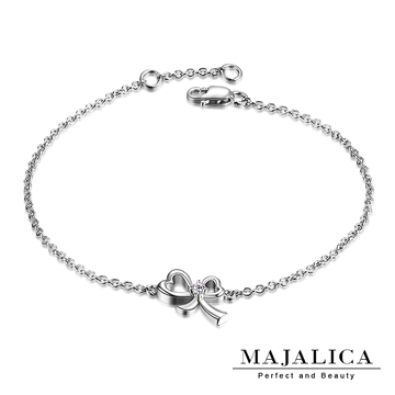 台湾官网直邮进口Majalica纯银手炼 爱心蝴蝶结 925纯银手炼