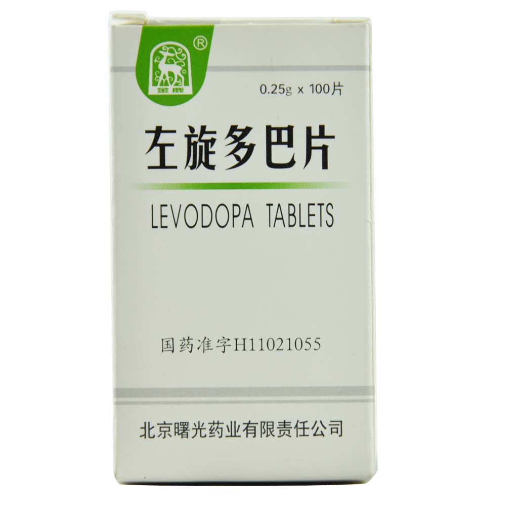 金鹿 左旋多巴片 0.25g*100片/盒