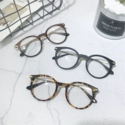 Nghệ thuật retro mới của Hàn Quốc Quạt kính Shusheng khung nữ mặt tròn sửa chữa mắt cận thị nam phẳng gương hoang dã