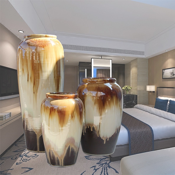Jingdezhen of large vases, the sitting room porch place Chinese up flower flower implement hotel ceramic decoration