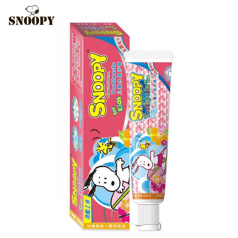 史努比snoopy儿童草莓牙膏男童女童