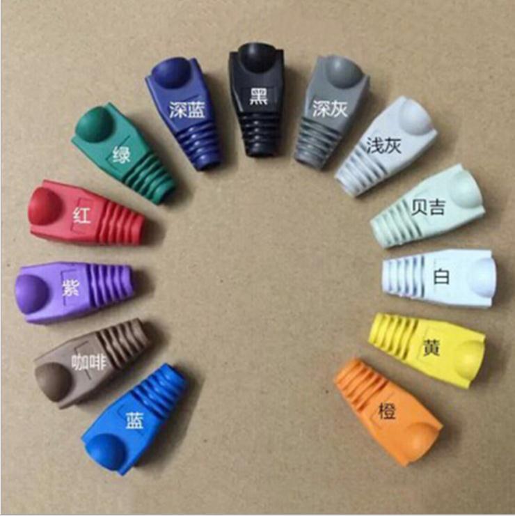 Special class eco-friendly crystal head sheath Internet line Internet protective sleeve RJ45 Internet wire head jacket 8P8C crystal head rubber sleeve