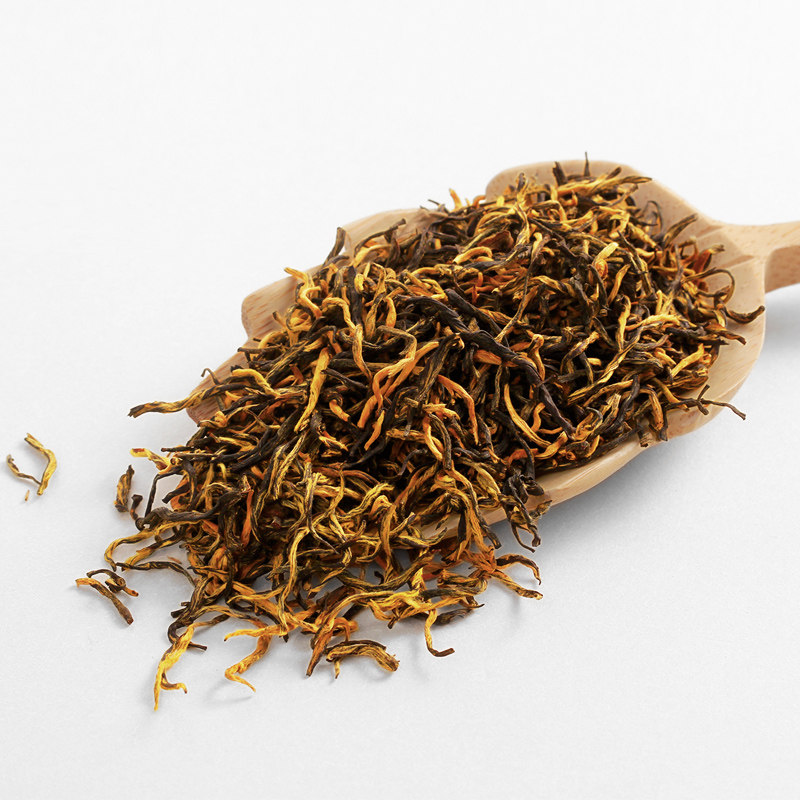 Golden Jun Eyebrow Black Tea Wuyi Shan Tung Black Tea Leaves Black Tea Leaf Yellow Buds Gold Jun Eyebrow Spring Tea Bulk Canned 500g