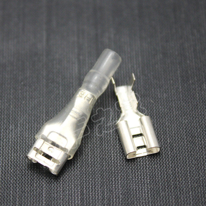 Horn spring Electric car electric bicycle horn flash plug terminal 6 3 pure copper plug sheath a