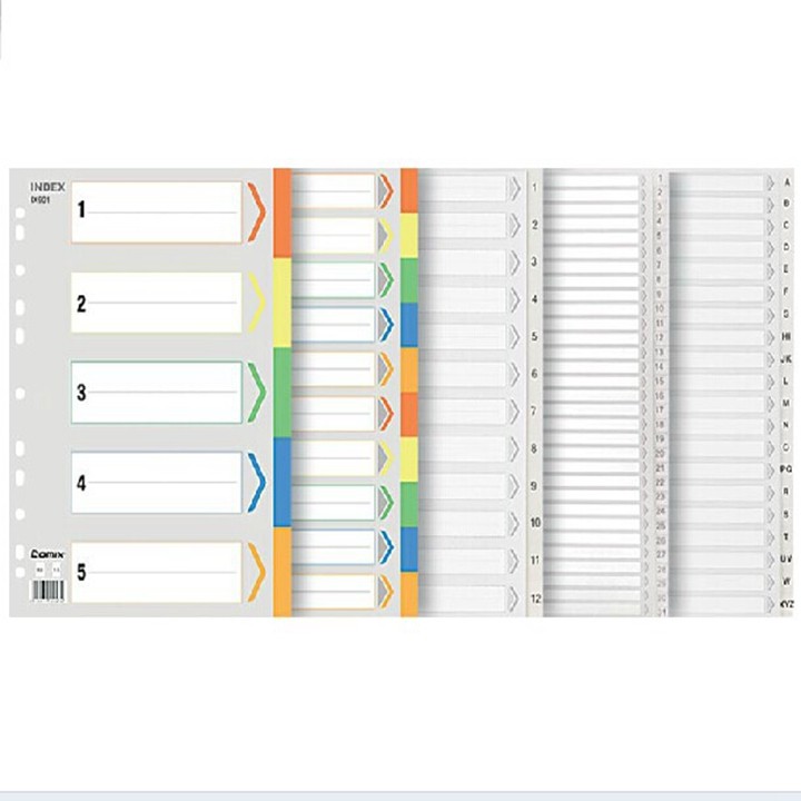 Qixin IX899 index paper 31-page monthly classification paper Punch folder special 11-hole A4 paging paper