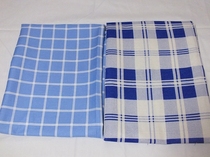 Sheet Single piece student cotton single student dormitory upper and lower paved small blue grid plaid bed sheet quilt cover