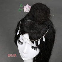 Wanxiu ancient style-Jade Yan eyebrows forehead decoration ancient style Hanfu daily accessories headwear Jade White Fairy