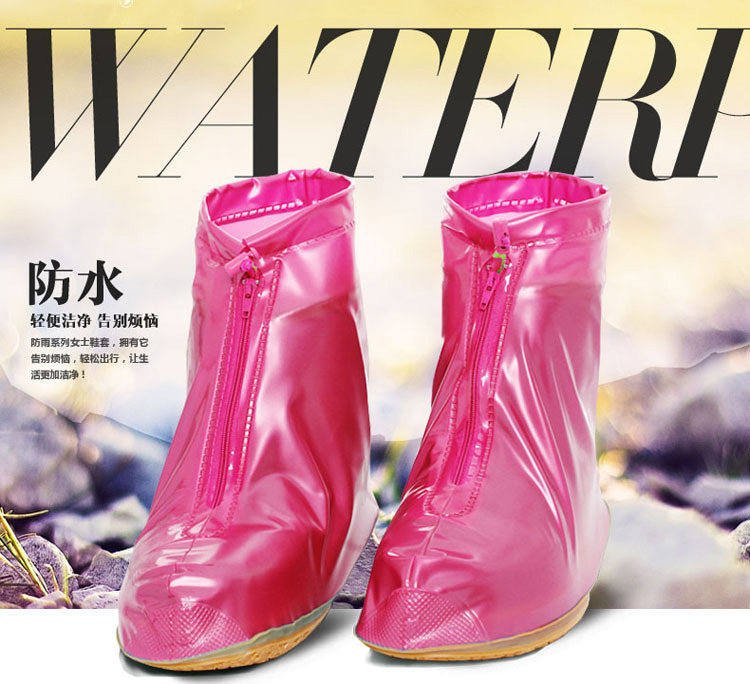 Rain shoes cover male and female non-slip waterproof and rain-proof thickened abrasion resistant children on rainy days High cylinder rain shoes Moral shoe cover