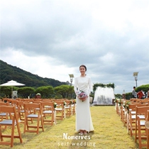 Mu Bai] 2021Nomeives new simple wind light wedding simple fashion honeymoon travel wedding dress fresh