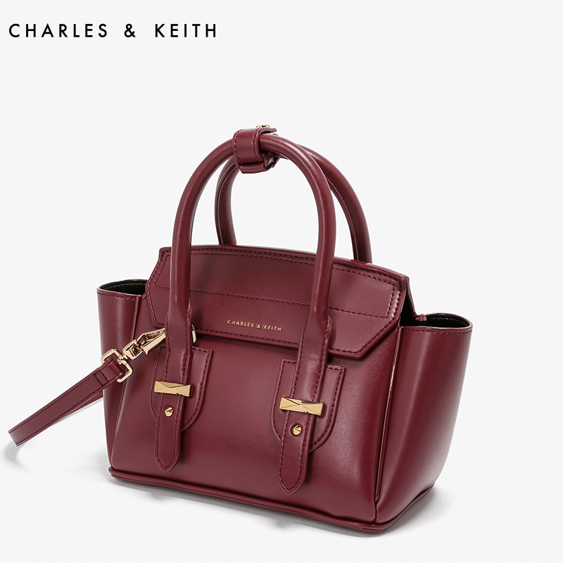 charles and keith burgundy bag