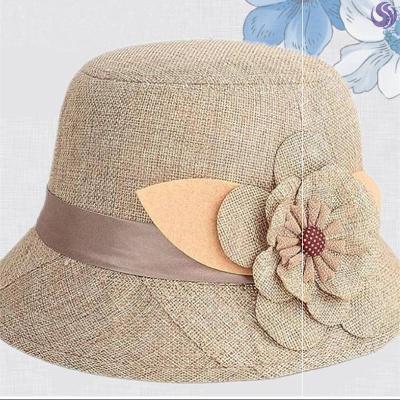 Women's hats spring fashion middle-aged mothers wear summer hats sunscreen spring thin section sunscreen all-match