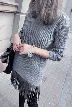 (LAMOBO exclusive @ special) autumn and winter 100 hitch a thick solid cross textured sweater