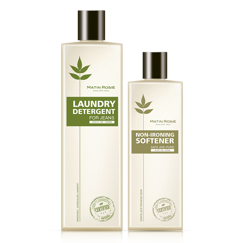 牛仔衣物固色洗衣液1L+免烫柔顺剂500ML