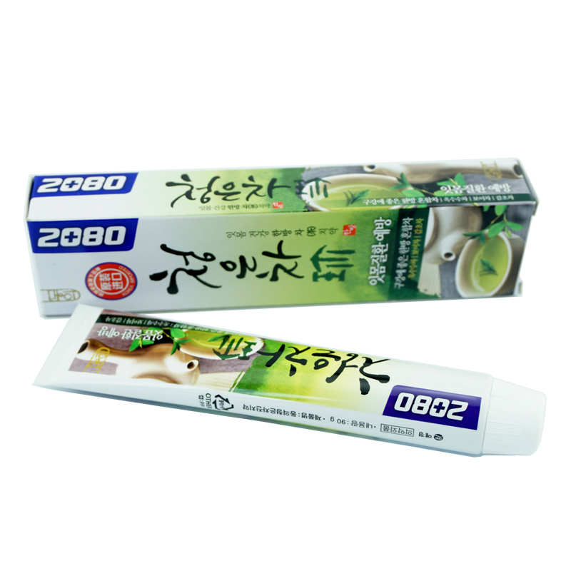 【天猫超市】韩国进口 爱敬2080青龈茶牙膏90g护龈
