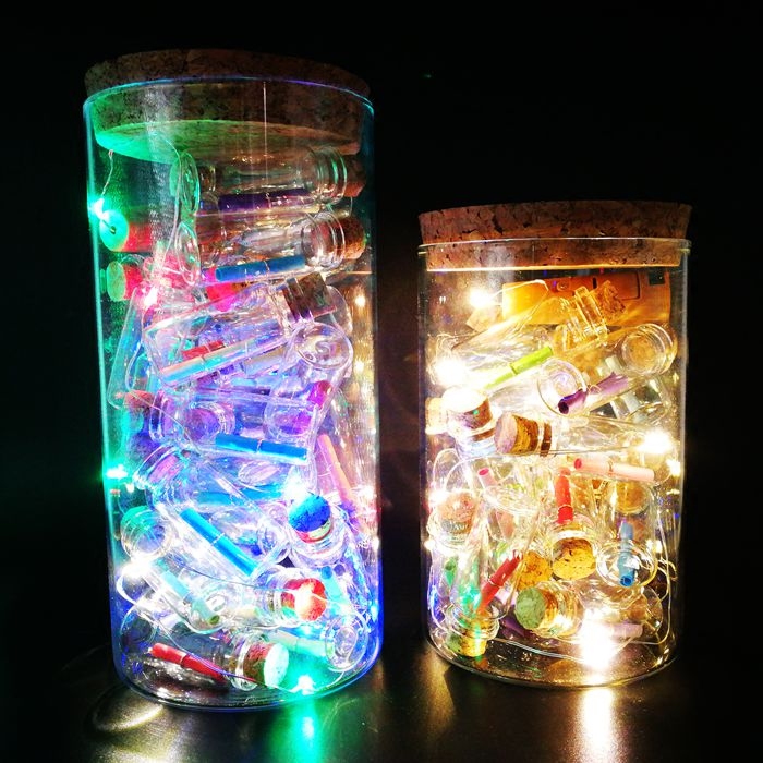 Finished large wishing LED light bottle in the bottle cork glass bottle luminous wishing bottle wishing bottle gift bottle