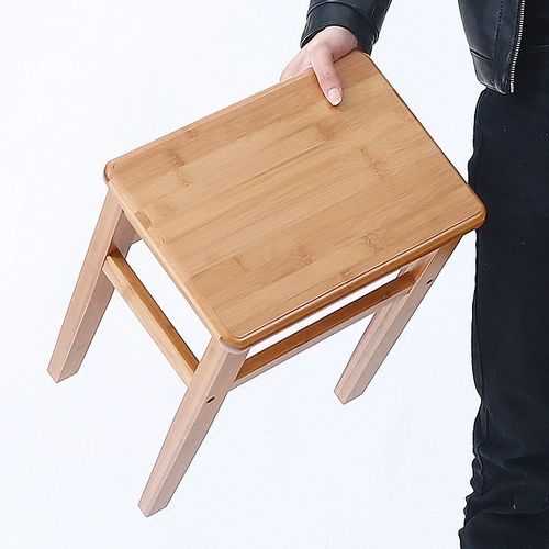 竹庭 Современная маленькая скамейка сплошной древесина простая скамейка, бамбуковый стул простые блюдные табуретки бамбуковый стул Дом Стол Стол Взрослый