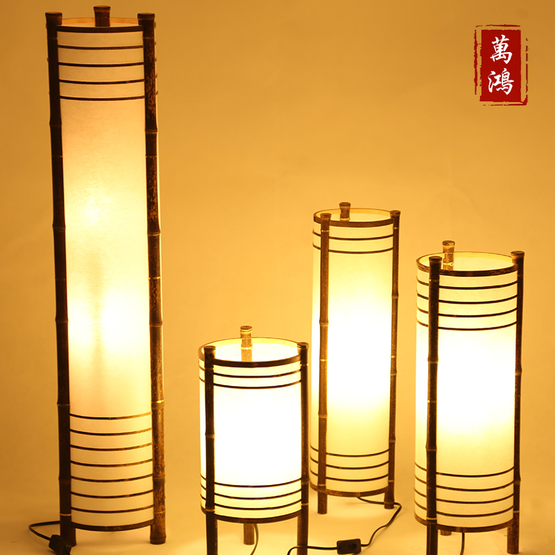 (Cultivation of bamboo) Purple Bamboo and Room Lamp and Tatami Lamp Tea Building Aisle Bamboo Art Floor Lamp LF3-1