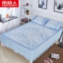 lụa băng Nam Cực giường váy ba mảnh ghế giường 1.8m 1,5m thảm rửa được điều hòa không khí mùa hè mat có thể gập lại - Thảm mùa hè nệm nước mát lót lưng