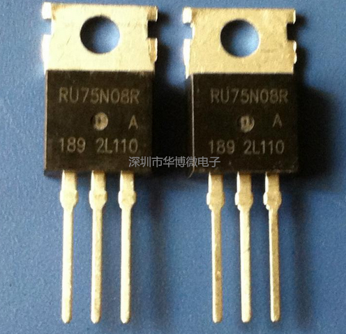 RU75N08R 75V 80A TO-220 MOS field effect tube new original spot can be shot directly