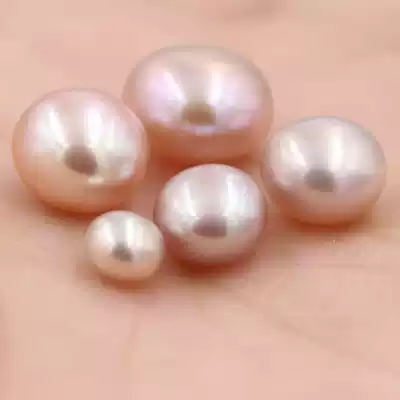 Natural pearl diy pendant ring Ear needle accessories Purple near flawless steamed bun beads 5-11mm bare beads