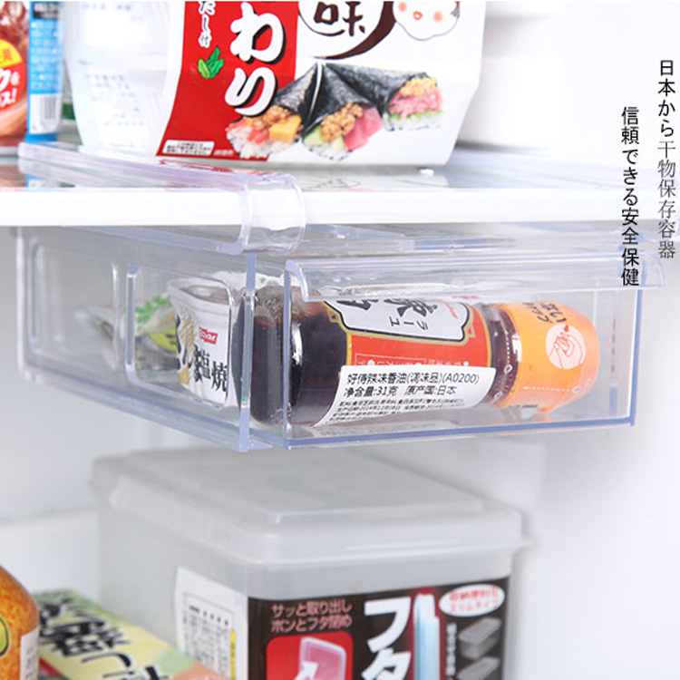 日本NISHIKI冰箱抽屉式收纳盒多用食物收纳托盘隔层保鲜盒储物盒
