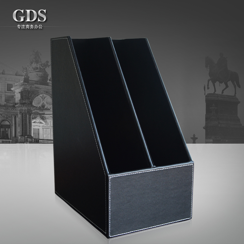 High-end business desktop file magazine finishing storage box two-column storage seat office supplies special offer
