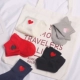 Hàn Quốc ulzzang mảnh lớn thêu tình yêu Harajuku rắn màu nữ ống vớ thể thao ngọt ngào vớ vớ cotton
