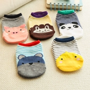 Vớ trẻ sơ sinh cotton ngắn miệng nông miệng vớ thuyền mùa xuân và mùa hè mỏng phần chống trượt vớ 0-1-3 tuổi