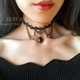 "Elam Shadow" Châu Âu gothic gothic Retro Fringe Sexy tính khí gốc Đen Vòng chân ren lắc chân nữ Vòng chân