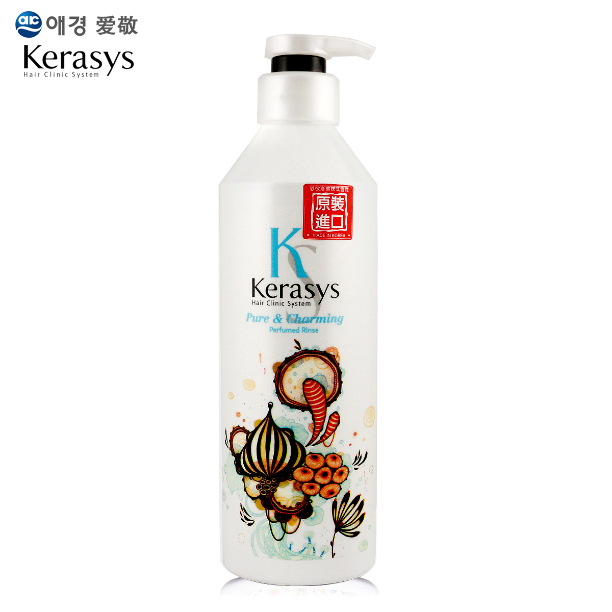 韩国进口爱敬花香香水护发素600ml 柔顺滋养控油正品