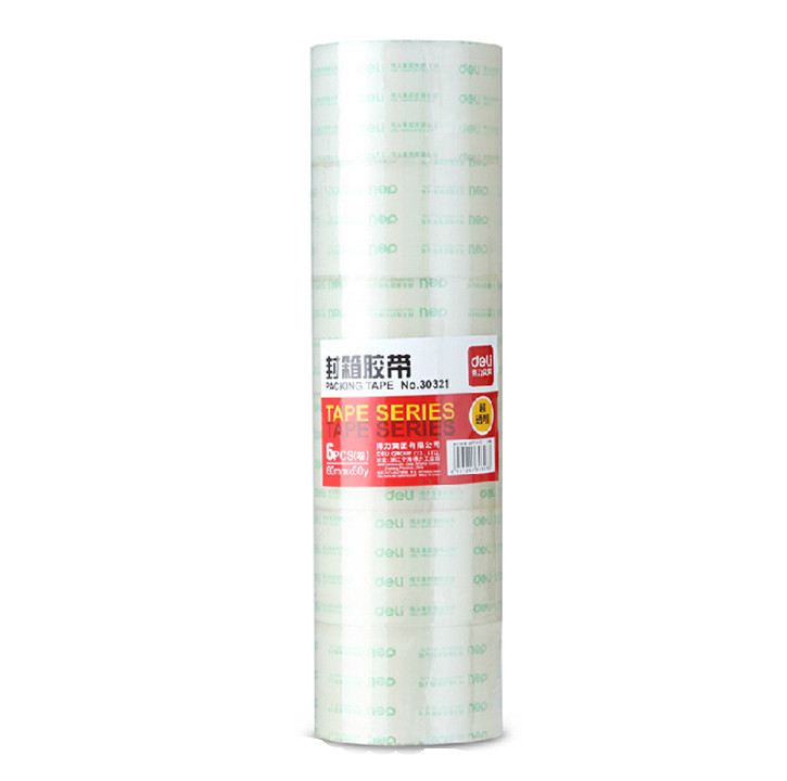 Deli 30321 Ultra Transparent Box Tape 60mm×40y Sealing Tape Packing Tape Scotch Tape