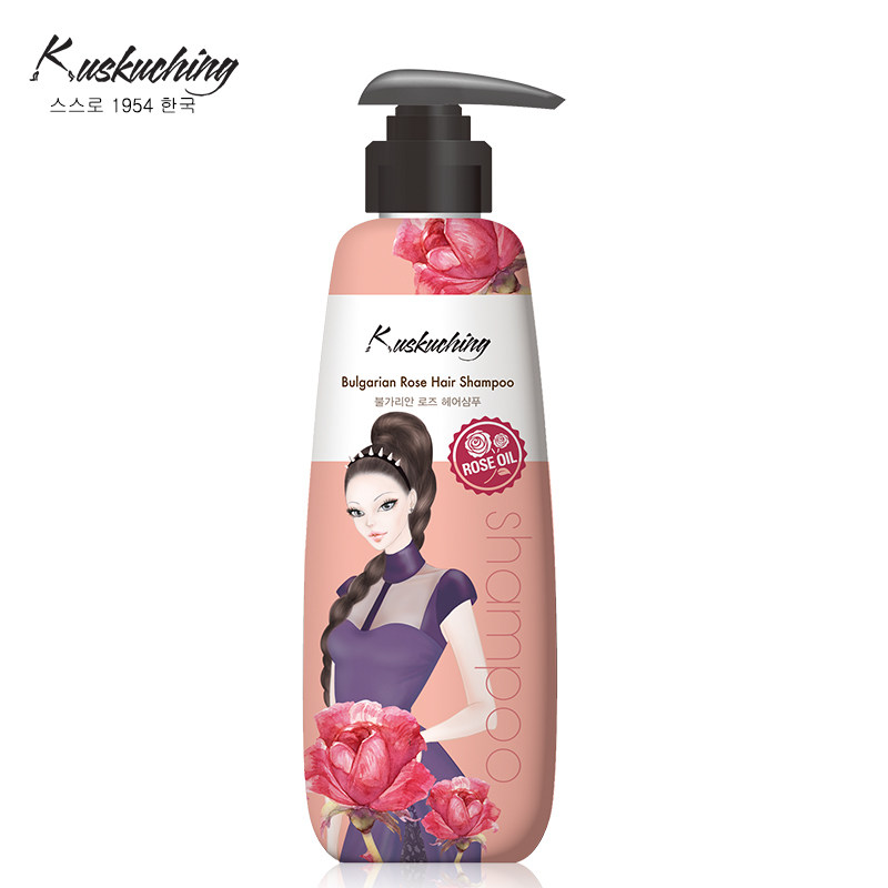 【天猫超市】韩国进口爱敬女士玫瑰无硅油洗发水控油去屑600ml