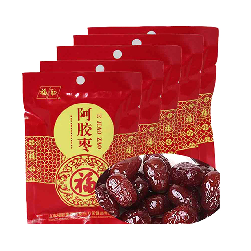【包邮】福牌阿胶枣山东东阿镇阿胶水晶枣独立包装无核5袋
