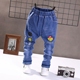 1-2-3-4-5-6 tuổi bé mùa xuân và mùa thu mẫu quần đơn bé trai quần jeans mỏng quần bé xuân quần áo trẻ sơ sinh Quần jean
