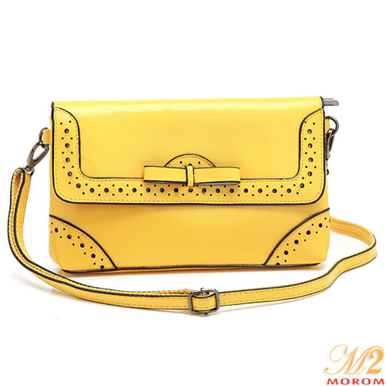 台湾官网直邮进口【MOROM】真皮俏丽蝴蝶结二用包(共四色)809