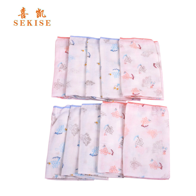 婴儿口水巾宝宝喂奶巾新生儿用品全棉纱布洗脸小毛巾方巾手绢手帕