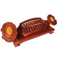 Mahogany Abacus Ruyi vintage wooden home living room red treasure wooden decoration crafts retro Middle Hall ornaments