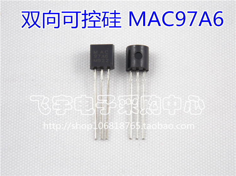 Two-way semiconductor control rectifier triodes MAC97A6 0 6A 400V 400V TO-92 brand new