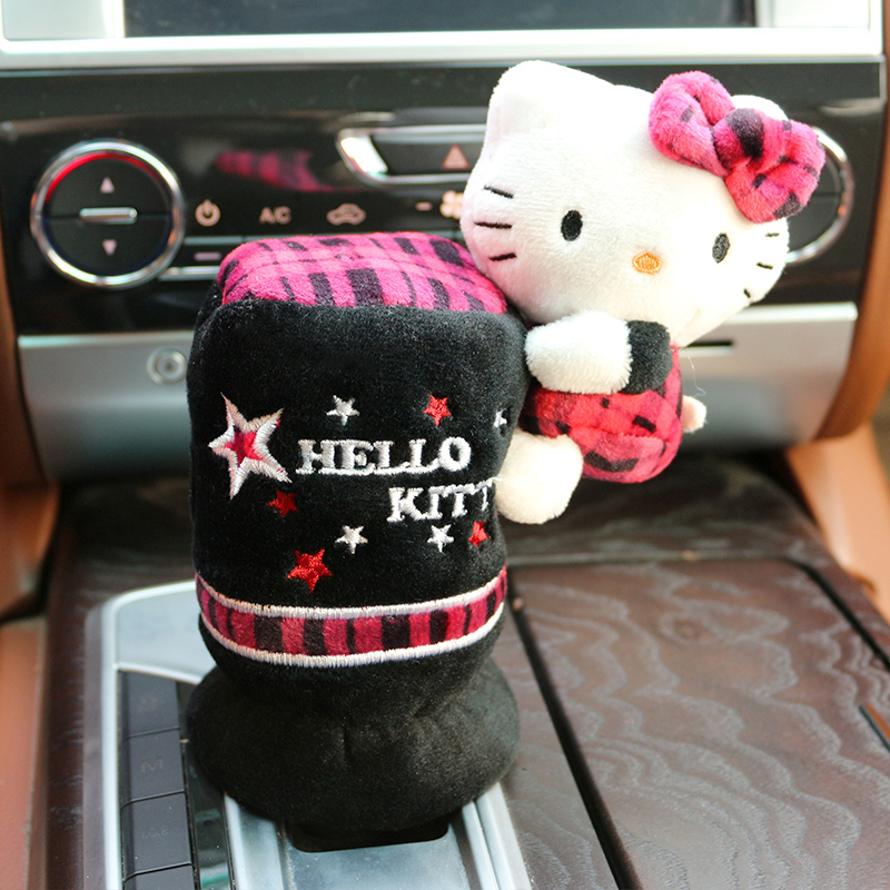 Hello kitty汽车手刹套排挡套档位档把套档杆套手动挡自动挡套装