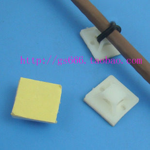 Wiring fixing piece 20x20mm self-adhesive positioning piece cable tie fixing seat with glue suction cup sticking clip wire nail